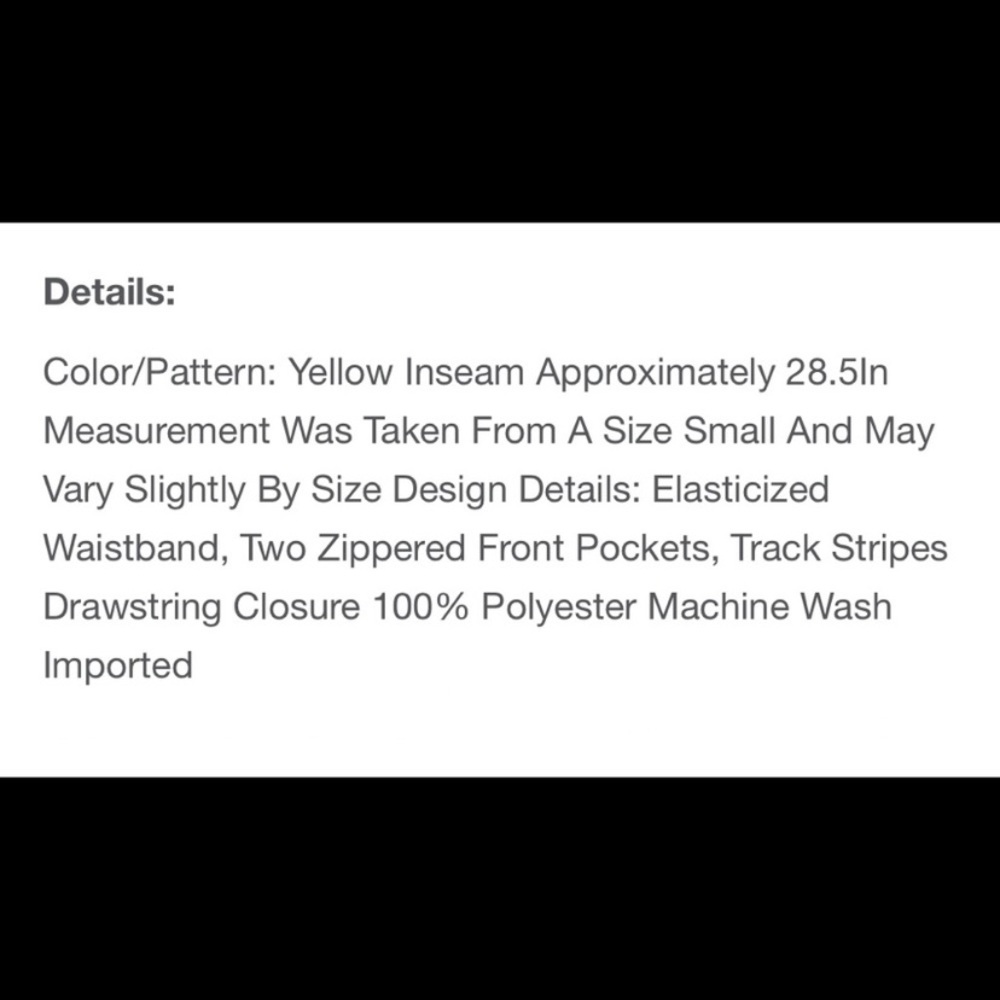 🤍New! Dance and Marvel Yellow Track Pants - Picture 10 of 10